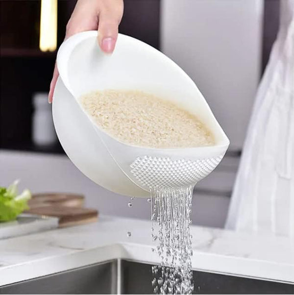 1 Piece Rice Wahing Basket, Multi-functional Kitchen Drainage Basket, Drain Water, Wash Rice, And More Shell Star Creations