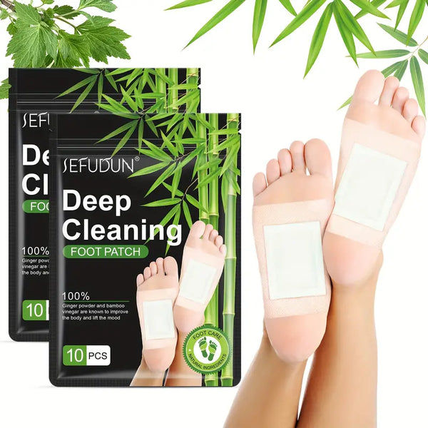 10pcs Foot Detox Patches Pads Toxins Deep Cleansing Herbal Organic Slimming Shell Star Creations
