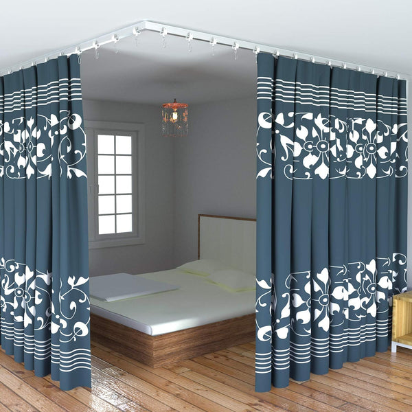 9.8Ft Ceiling Curtain Track, Curved Curtain Rail, Flexible Curved Ceiling Track for Curtains Shell Star Creations