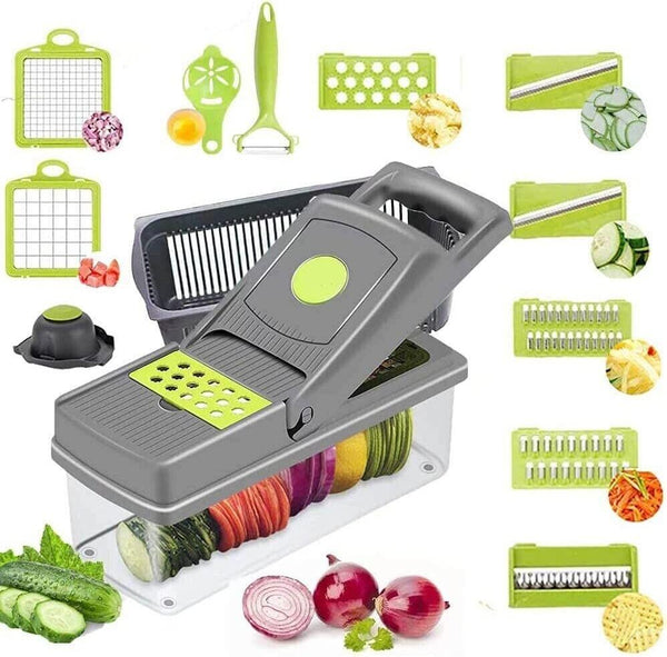 14- In - 1 Vegetable Fruit Chopper Cutter Food Onion Veggie Dicer Slicer Kitchen Shell Star Creations