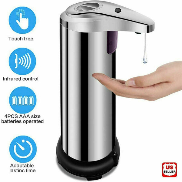 250ml Automatic Handsfree Touchless Soap Dispenser Kitchen Bathroom Shell Star Creations
