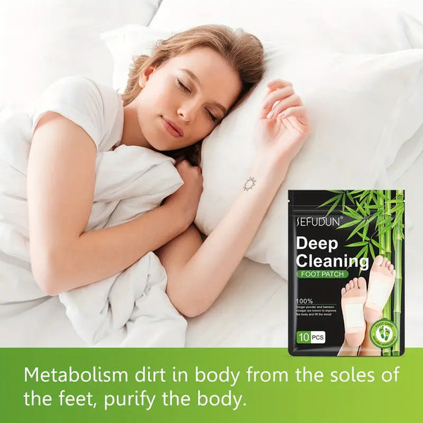 10pcs Foot Detox Patches Pads Toxins Deep Cleansing Herbal Organic Slimming Shell Star Creations