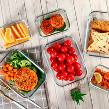 10pc Elegant Glass Meal Prep Containers Set – Airtight Lids, Microwave-to-Table, Stackable Design – BPA-Free, Leak-Proof Food Storage Containers