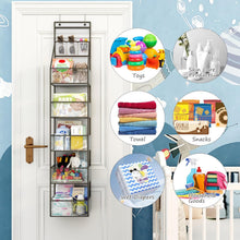 6-Shelf Over Door Hanging Pantry Organizer Hanging Storage with Clear Plastic Pockets Behind The Door Storage Organizer Shell Star Creations