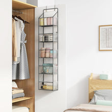 6-Shelf Over Door Hanging Pantry Organizer Hanging Storage with Clear Plastic Pockets Behind The Door Storage Organizer Shell Star Creations