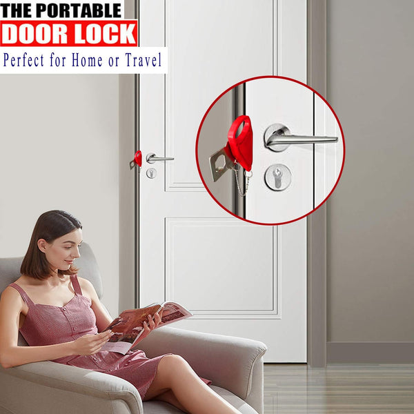 Portable Door Lock, Extra Locks for Additional Safety, Anti-Theft Door Security Device Shell Star Creations