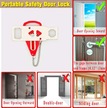 Portable Door Lock, Extra Locks for Additional Safety, Anti-Theft Door Security Device Shell Star Creations