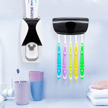 2PCS Automatic Toothpaste Dispenser & Toothbrush Holder Set Wall Mount Dust-proof Set Shell Star Creations